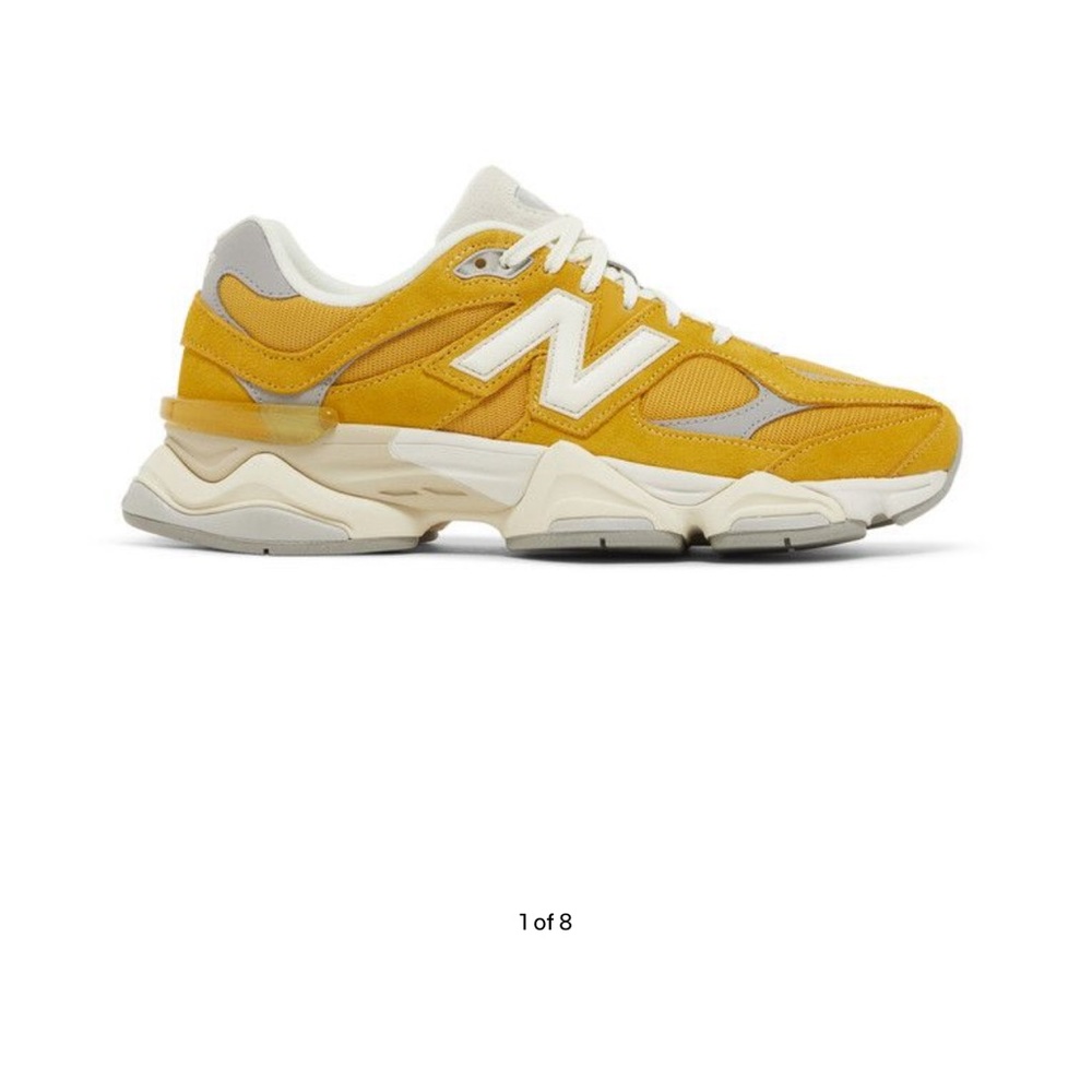 New Balance Mustard and White Athletic Shoes
